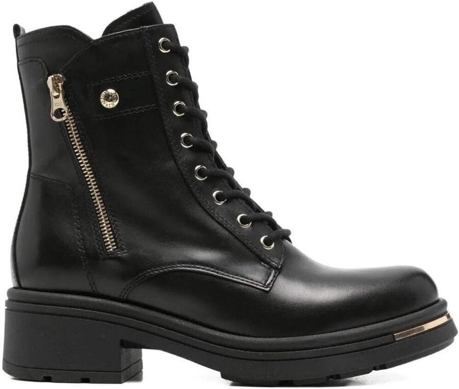 Dames Veterboots van Leer Italiaans Vakmanschap en Comfort