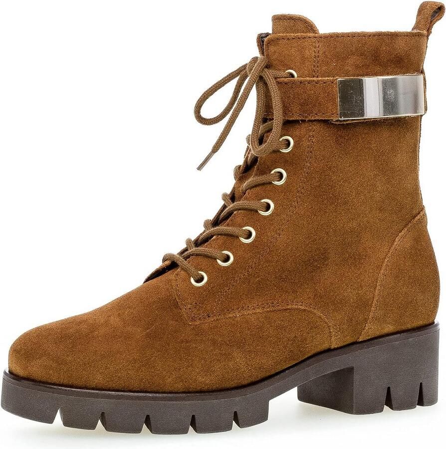 Dames Veterlaarzen met Uitneembaar Voetbed Comfortabele Enkellaarzen