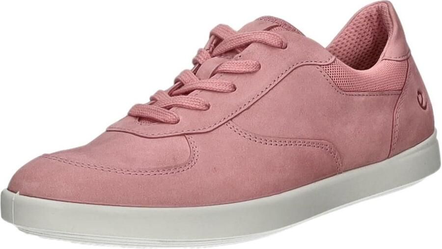 Dames Veterschoen Casual Laag Roze Leer Comfortabele Vetersluiting