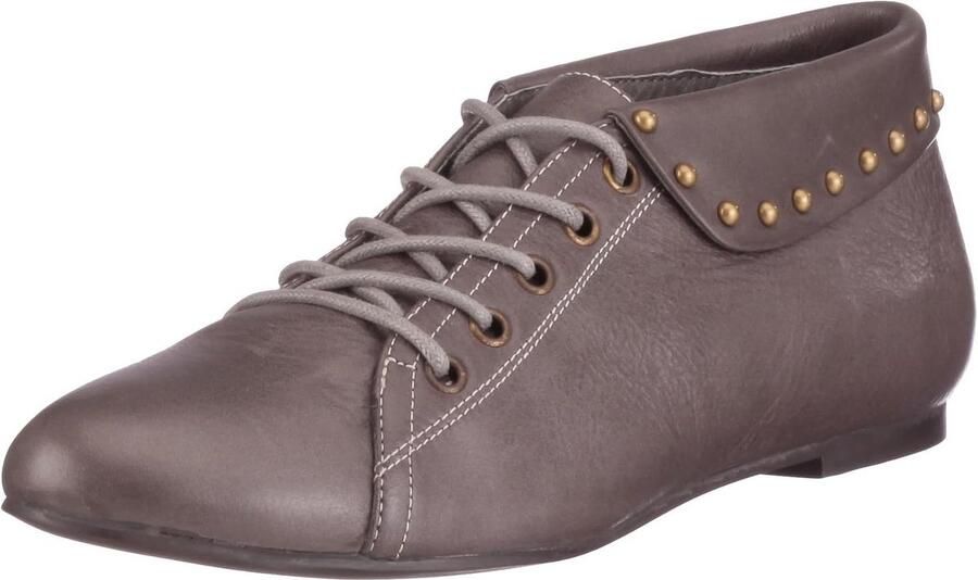 Dames Veterschoenen Zwart Leren Look Plateau Sneakers