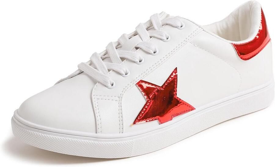 Dames vetersneakers met losse binnenzool extra brede pasvorm