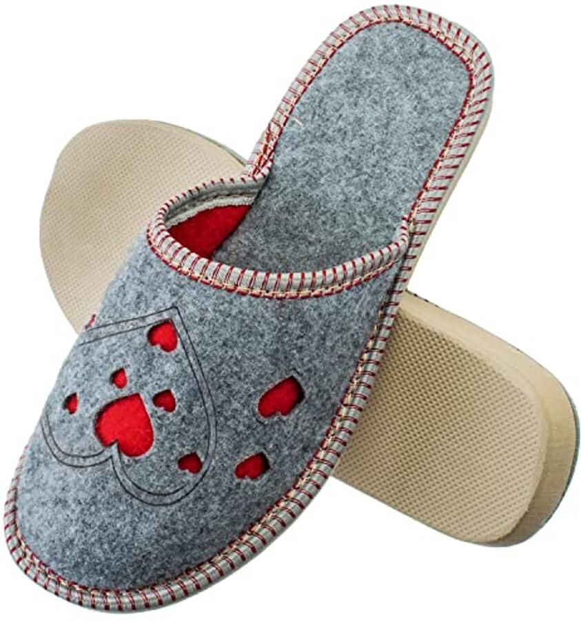Dames Vilt Slippers Comfortabele Vilt Slippers voor Vrouwen met Anti-Slip Zolen