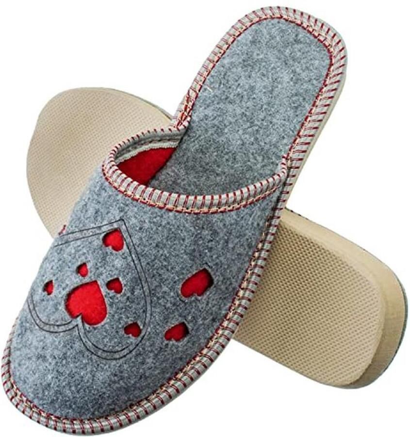 Dames Vilt Slippers Comfortabele Vilt Slippers voor Vrouwen met Anti-Slip Zolen