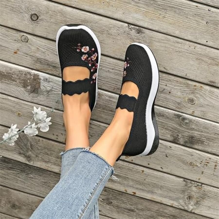 Dames Wandelsandalen Orthopedische Mesh Zwart