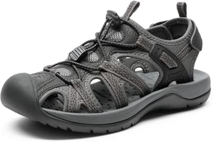 Dames Wandelsandalen voor Avontuurlijke Zomeractiviteiten Comfortabele Buitenschoenen Zwart Donkergrey - Foto 1