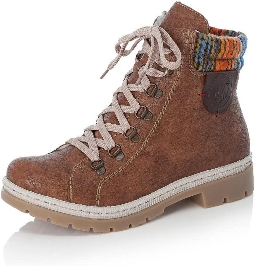 Dames Wandelschoenen Blauw Veters en Rits Comfortabele Laarzen