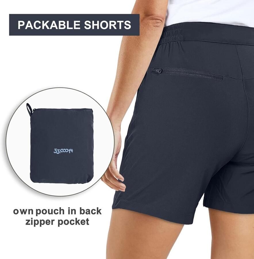 Dames Wandelschoenen Cargo Shorts Lichtgewicht Bermuda Shorts voor Zomer Hiking en Kamperen met UPF50+ Bescherming