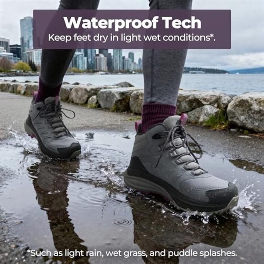Wandelschoenen voor dames Waterproof en ademend Lichtgrijs
