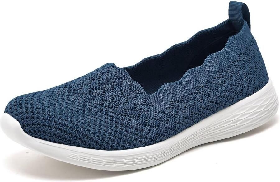 Dames Wandelschoenen Lichtgewicht Mesh Slip-On Sneakers Ademend Comfortabel