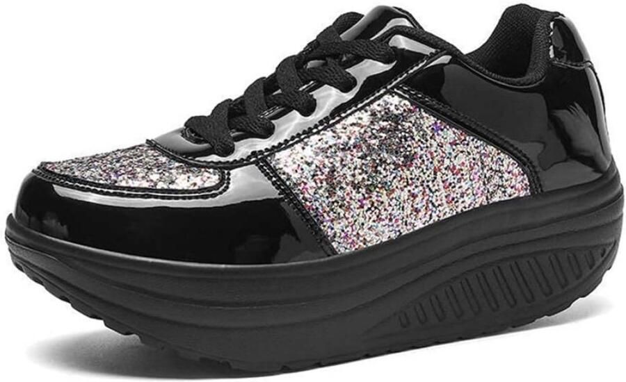 Dames wandelschoenen met verhoogde hak voor comfortabele ondersteuning