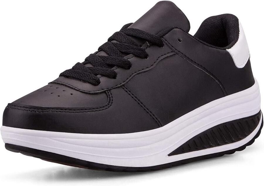 Dames wandelschoenen met wigzool voor comfortabele ondersteuning