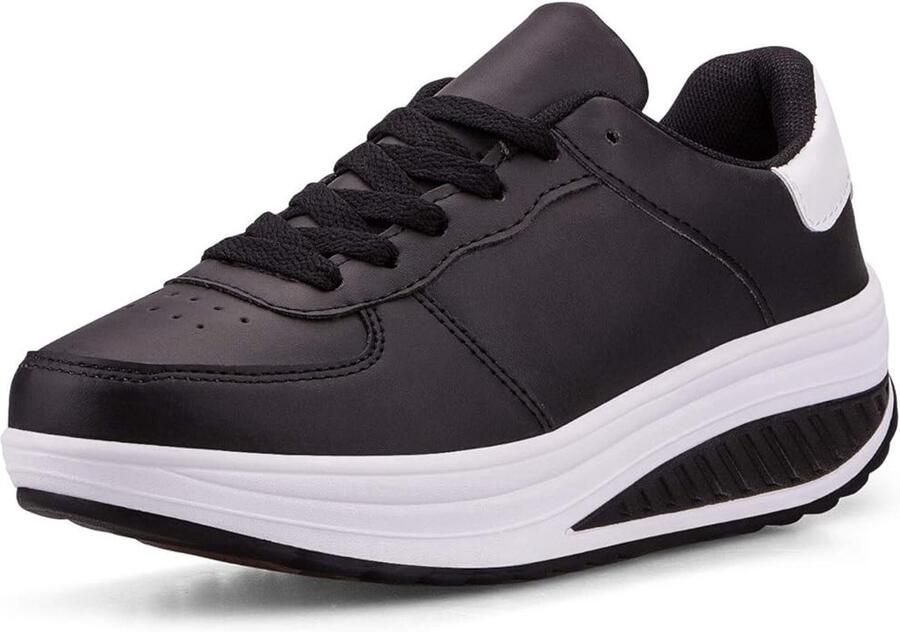 Dames wandelschoenen met wigzool voor comfortabele ondersteuning