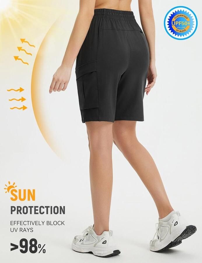 Dames Wandelschoenen Sneldrogende Bermuda Shorts voor Buitenactiviteiten en Comfortabele Pasvorm