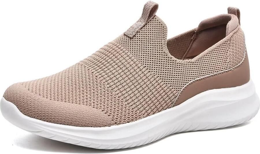 Dames Wandelsneakers Ademend Mesh Slip-on Comfortabele Sportschoenen