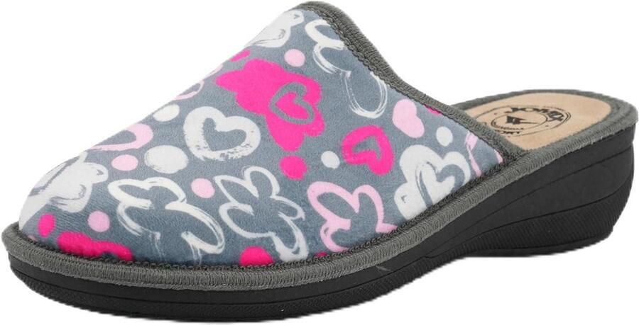Dames Warme Comfortabele Wedge Slipper Huis­schoenen Met Textuur Bloem Hart