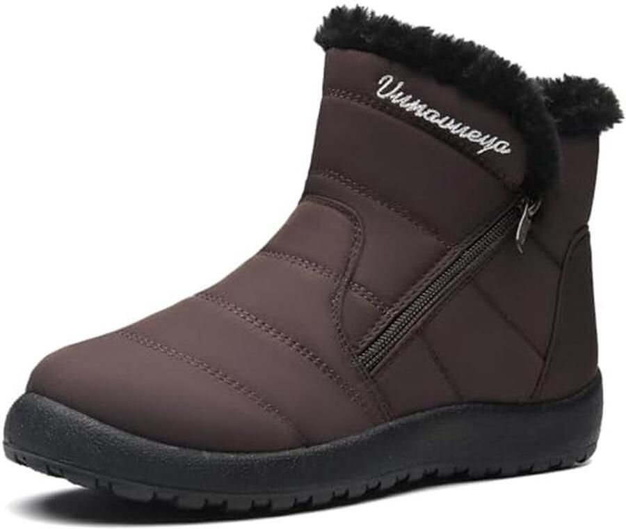 Dames Warme Winterboots Met Volle Voering Lichtgewicht En Comfortabele Wandelschoenen Zwart