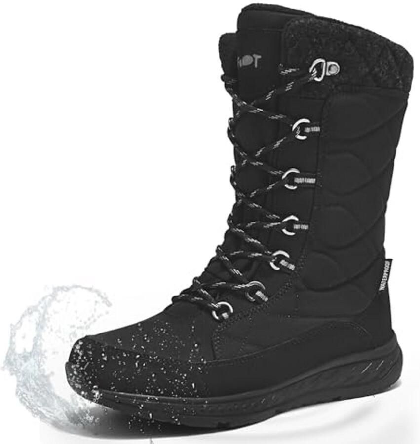 Waterdichte Dames Snowboots met Warme Voering voor Winter Wandelingen en Trektochten