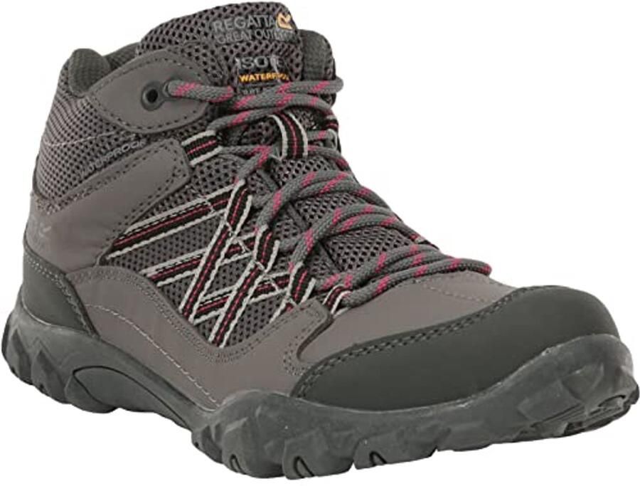 Dames Waterdichte Wandelschoenen Mid Top Hiking Boots Grijs