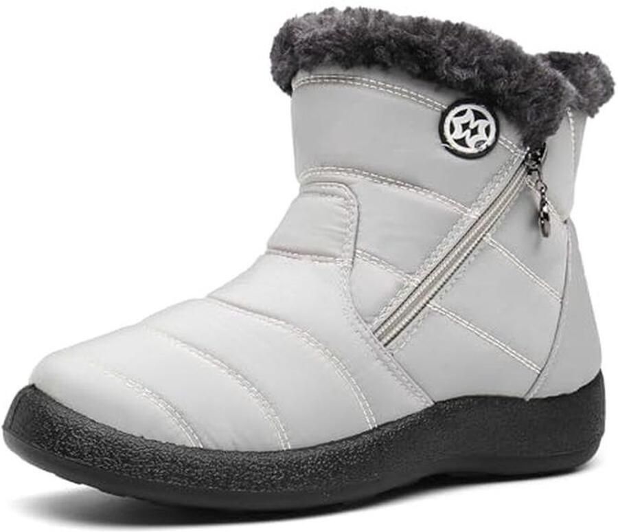 Dames Waterdichte Winterboots Warme Enkelboots voor Sneeuw Antislip Korte Boots