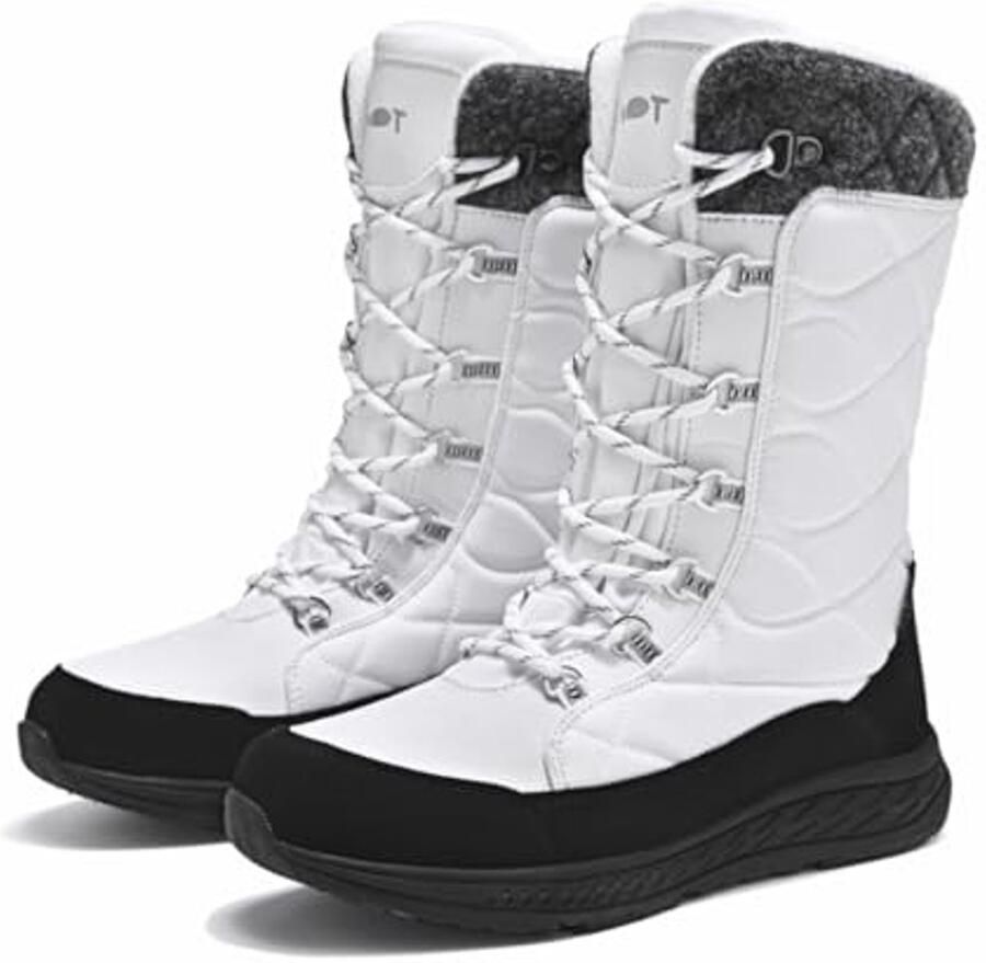 Dames Waterdichte Winterlaarzen met Warme Voering en Antislip Zool