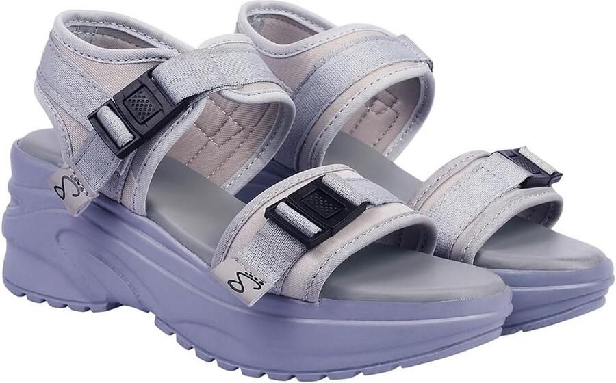 Dames Wedge Sandaal met Comfortabele Klittenbandsluiting