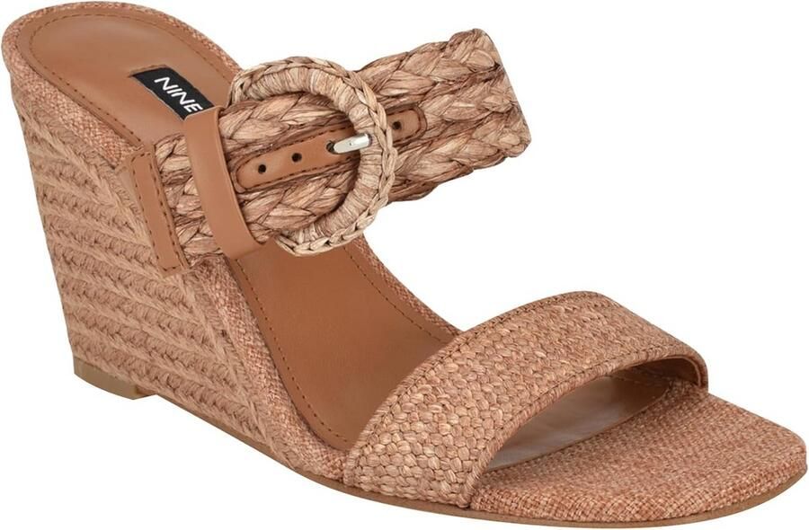 Dames Sandalen met Sleehak en Geweven Details