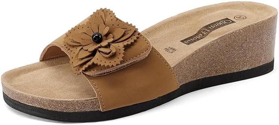 Dames Wedge Sandalen Comfortabel & Stijlvol Bruin