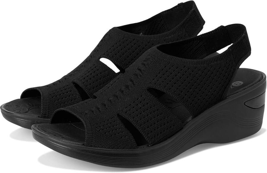Dames Wedge Sandalen met Peep-toe en Slingback