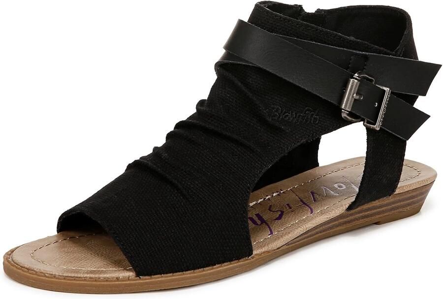Dames Wedge Sandalen met Rits en Gesp Comfortabel & Stijlvol