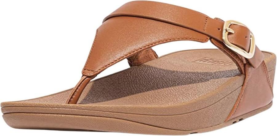Dames Wedge Sandalen van Leer met Aanpasbare Pasvorm