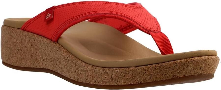 Dames Wedge Teenslipper met Comfort Voetbed