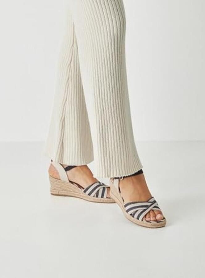 Dames Wedgesandalen Blauw hak