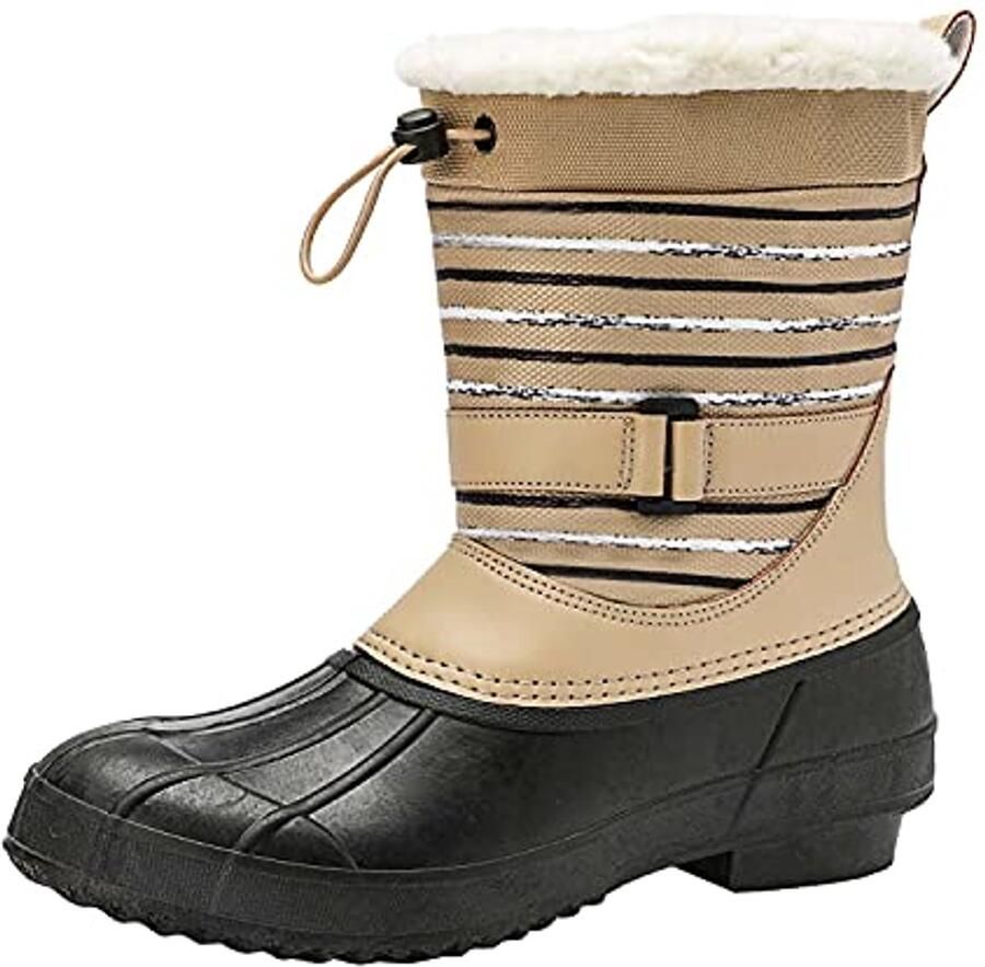 Dames Winter Eend Laarzen Waterdichte Regenlaarzen voor Buiten en Warme Sneeuwlaarzen