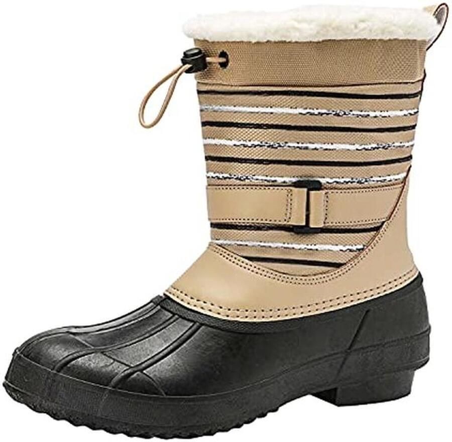 Dames Winter Eend Laarzen Waterdichte Regenlaarzen voor Buiten en Warme Sneeuwlaarzen