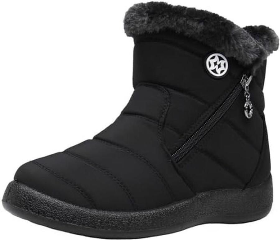 Dames Winter Snow Boots Warm Waterdight en Antislip Enkelboots met Kunstbont