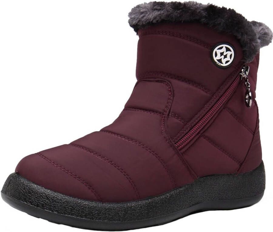 Dames Winter Snowboots Bont Gevoerd Waterbestendig Thermisch Antislip Enkellaarsjes