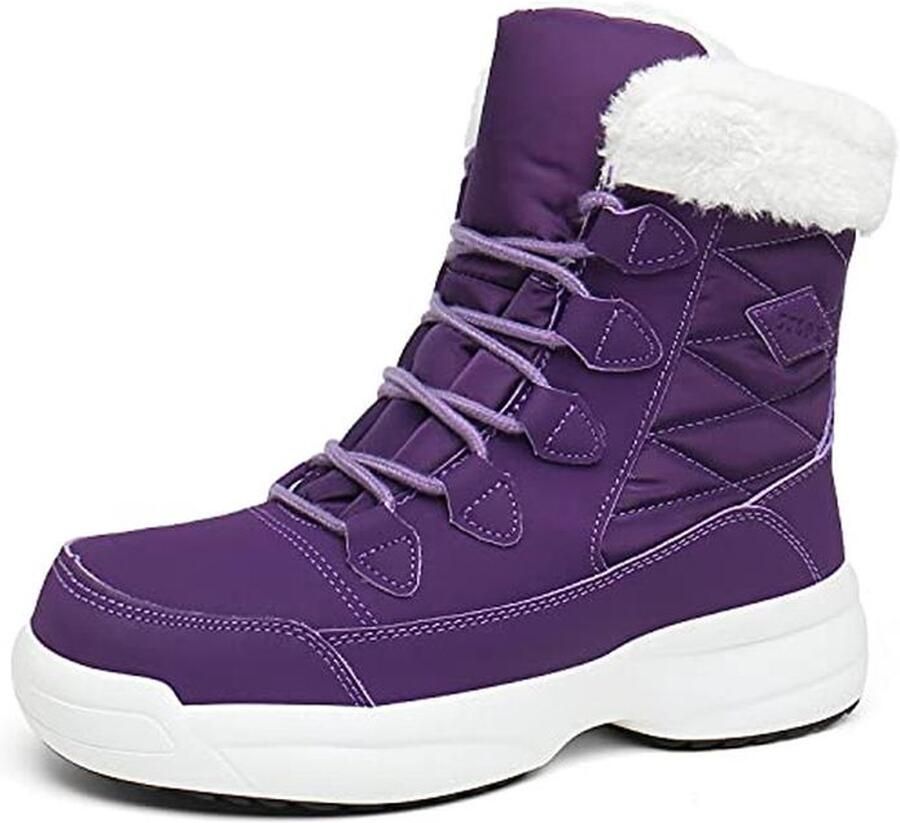 Dames Winter Snowboots met Antislip en Bontvoering Warme Enkellaarzen voor Outdoor Activiteiten