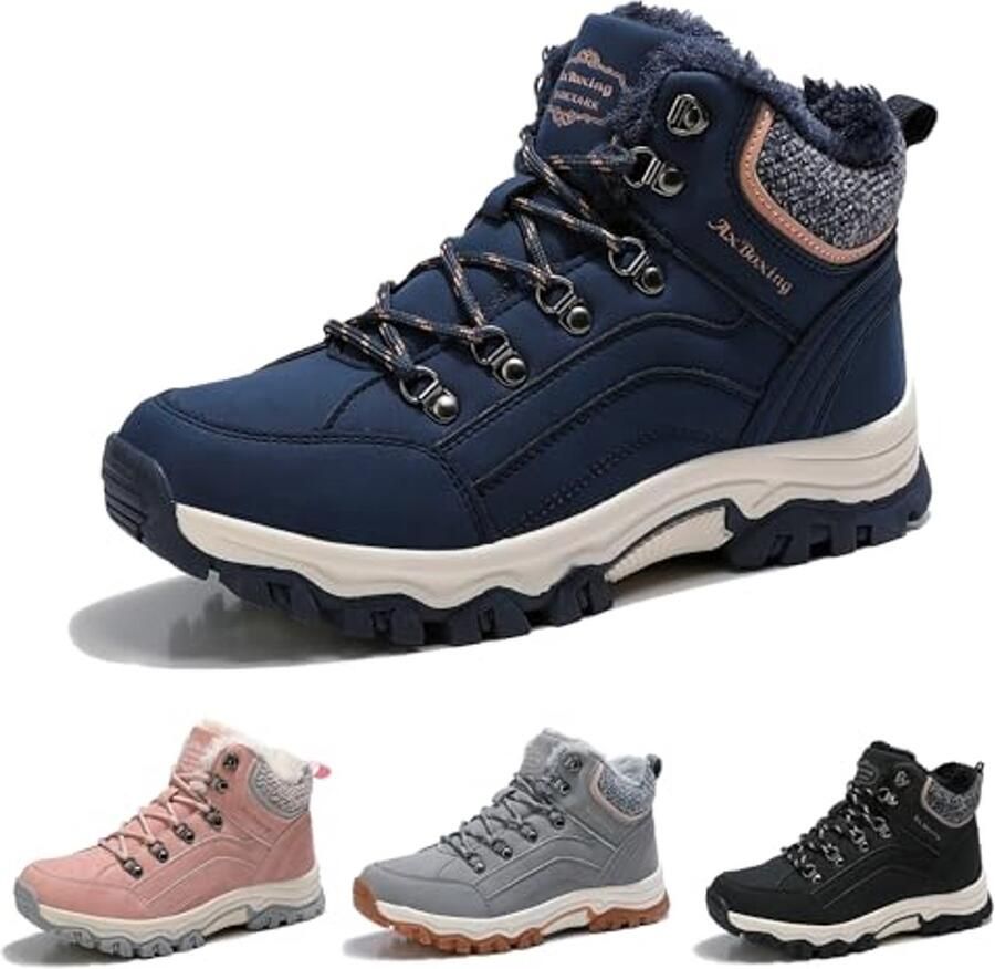 Dames winterlaarzen gevoerd voor sneeuw wandelschoenen en outdoor gebruik