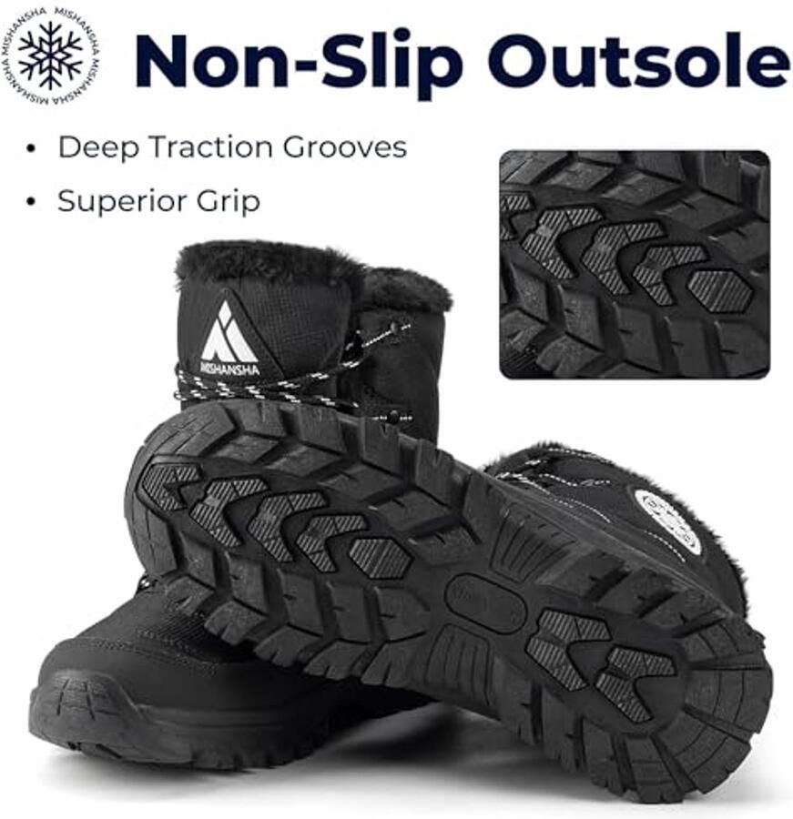 Dames Winterlaarzen Gevoerde Sneeuwboots Warme Outdoor Winterlaarzen