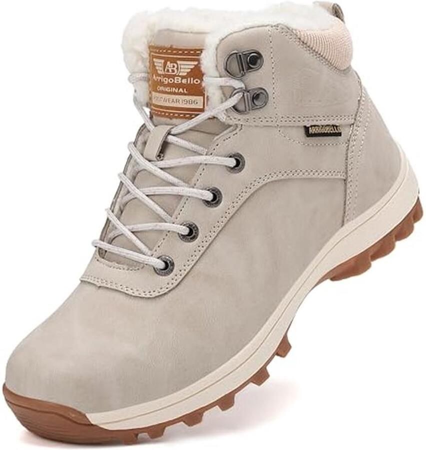Dames winterlaarzen met bontvoering Warme en waterdichte wandelschoenen voor outdoor gebruik