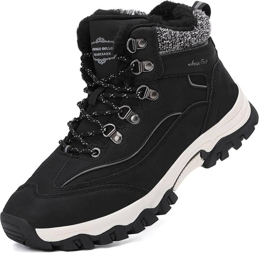 Dames Winterlaarzen met Bontvoering Waterdichte Wandelschoenen en Sneeuwlaarzen