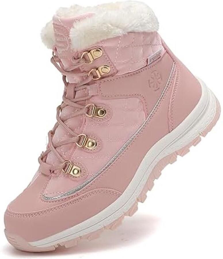 Dames winterlaarzen met bontvoering waterdichte wandelschoenen en sneeuwlaarzen warme boots