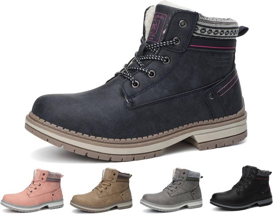 Dames Winterlaarzen met Bontvoering Waterdichte Wandelschoenen voor de Winter
