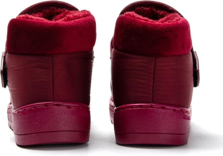 Dames Winterlaarzen met Warm Fleece Binnenvoering Waterdichte en Antislip Buitenlaarzen met Klittenbandsluiting