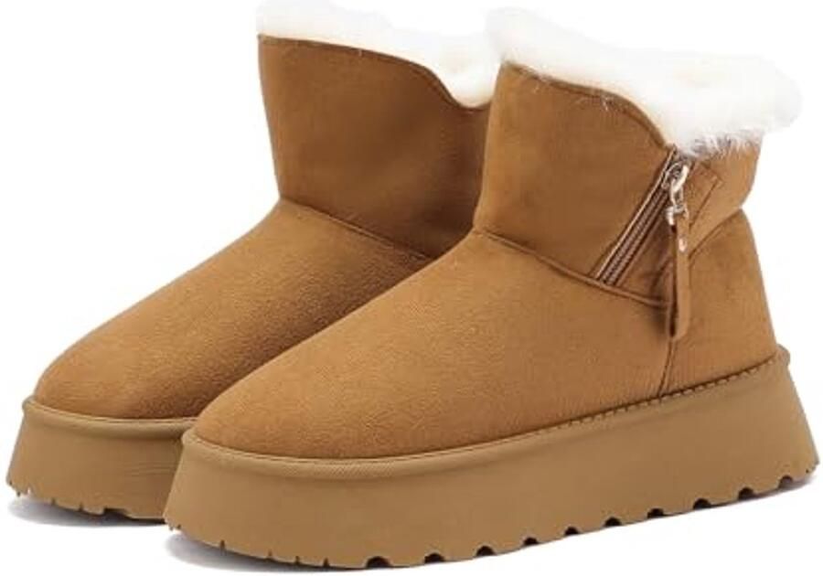 Dames Winterlaarzen Warm Gevoerde Sneeuwlaarzen Waterdichte Winterschoenen voor Buitengebruik