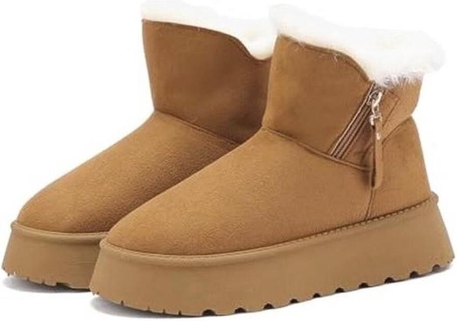Dames Winterlaarzen Warm Gevoerde Sneeuwlaarzen Waterdichte Winterschoenen voor Buitengebruik