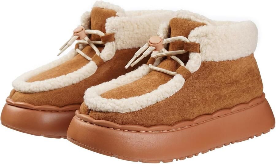 Dames Winterlaarzen Warme Laarsjes Modieus Buiten Antislip Zool Zwart