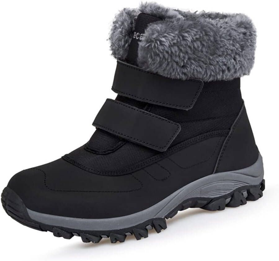 Dames Winterlaarzen Waterdichte Gevoerde Snowboots met Klittenband en Antislip