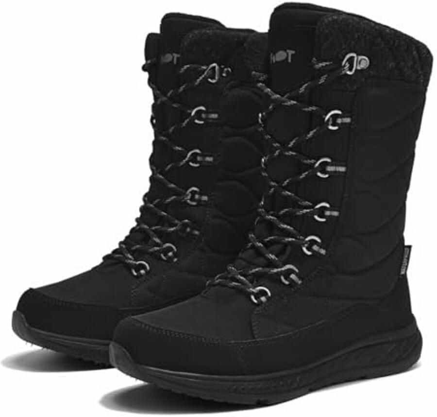 Dames Winterlaarzen Waterdichte Sneeuwlaarzen met Warme Voering en Antislip Zool