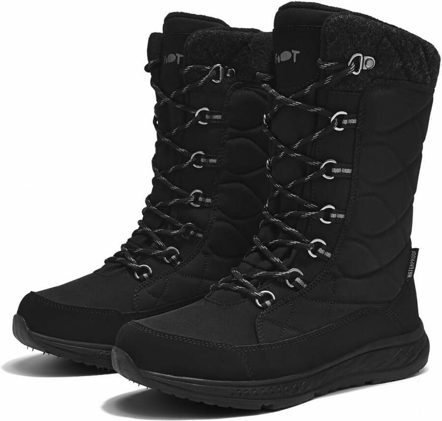 Dames Winterlaarzen Waterdichte Sneeuwlaarzen met Warme Voering en Antislip Zool